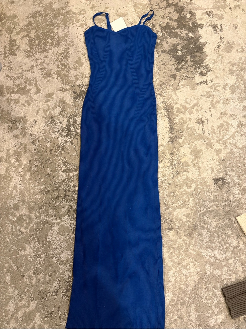 H&M sleeveless Ribbed Maxi Dress in Royal Blue